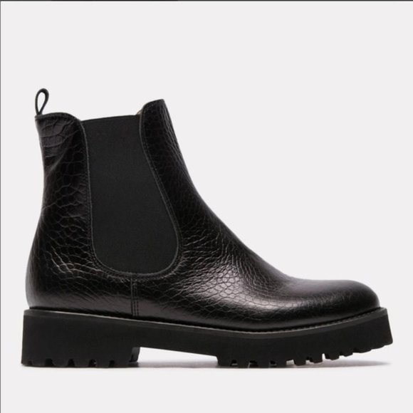 Andre Assous Shoes - Andre Assous Peggy Embossed Croc Chelsea Boot